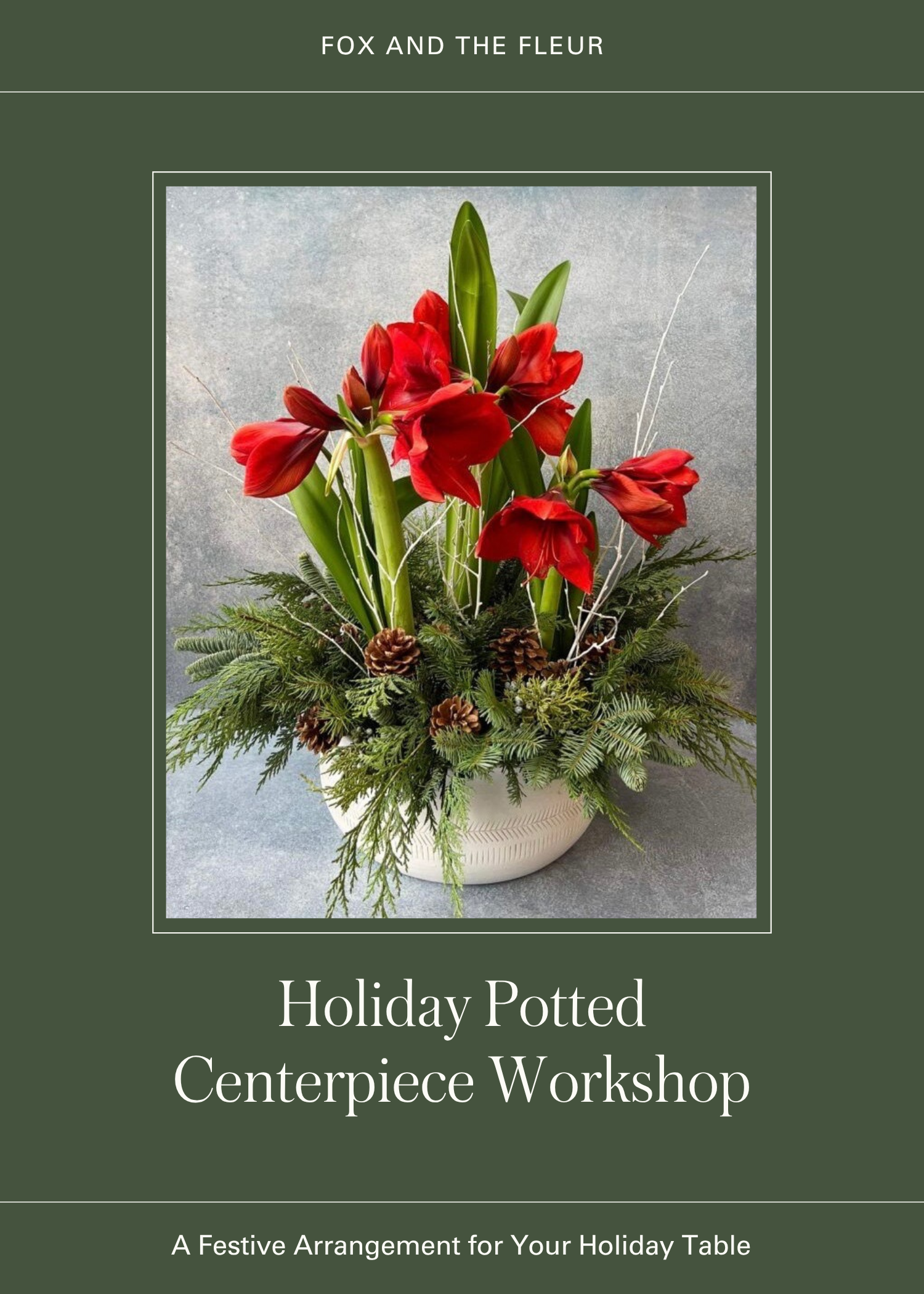 Holiday Potted Centerpiece Workshop