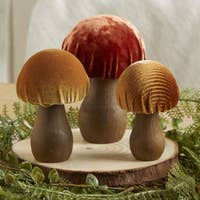 Velvet Mushrooms (set of 3)